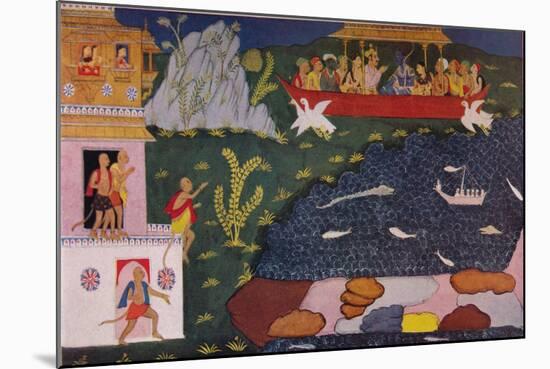 The Arrival of Rama and Sita in the Aerial Car, 1937-null-Mounted Giclee Print
