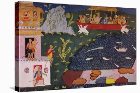 The Arrival of Rama and Sita in the Aerial Car, 1937-null-Stretched Canvas