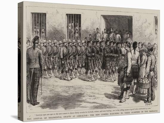The Arrival of Regimental Drafts at Gibraltar-Godefroy Durand-Stretched Canvas