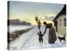 The Arrival of the Christmas Tree-Hans Anderson Brendekilde-Stretched Canvas