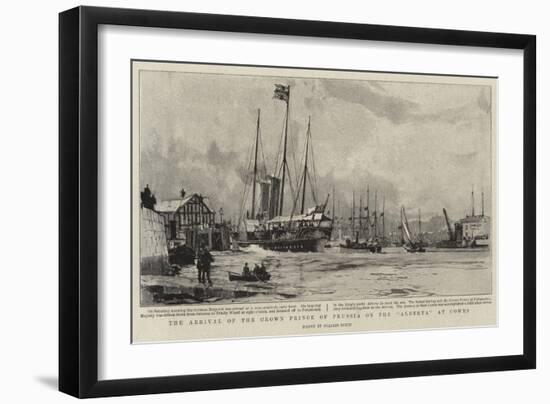 The Arrival of the Crown Prince of Prussia on the Alberta at Cowes-Charles Edward Dixon-Framed Giclee Print