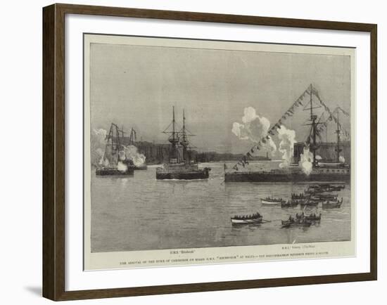 The Arrival of the Duke of Cambridge on Board HMS Edinburgh at Malta-null-Framed Giclee Print