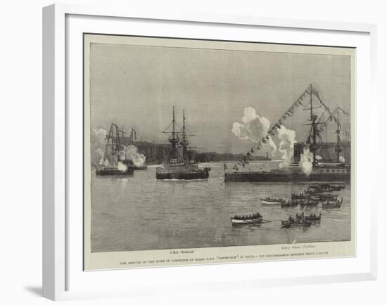 The Arrival of the Duke of Cambridge on Board HMS Edinburgh at Malta-null-Framed Giclee Print