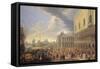 The Arrival of the Earl of Manchester in Venice, 1707-10 (Oil on Canvas)-Luca Carlevaris-Framed Stretched Canvas