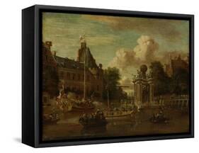 The Arrival of the Embassy of Muscovy in Amsterdam on August 1697-Abraham Storck-Framed Stretched Canvas