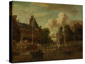 The Arrival of the Embassy of Muscovy in Amsterdam on August 1697-Abraham Storck-Stretched Canvas