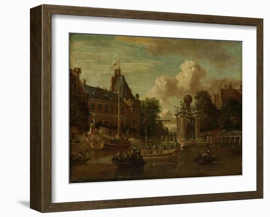 The Arrival of the Embassy of Muscovy in Amsterdam on August 1697-Abraham Storck-Framed Giclee Print