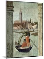 The Arrival of the English Ambassadors, from the St. Ursula Cycle, Detail of a Gondola, 1490-96-Vittore Carpaccio-Mounted Giclee Print