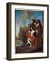 The Arrival of the Explorer Christopher Columbus (1451-1506) in America, 1715 (Oil on Canvas)-Francesco Solimena-Framed Giclee Print