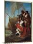 The Arrival of the Explorer Christopher Columbus (1451-1506) in America, 1715 (Oil on Canvas)-Francesco Solimena-Mounted Giclee Print