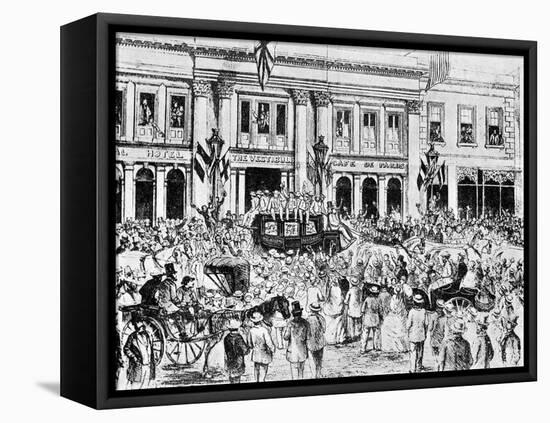 The Arrival of the First English Cricket Team in Australia, 1861-null-Framed Stretched Canvas