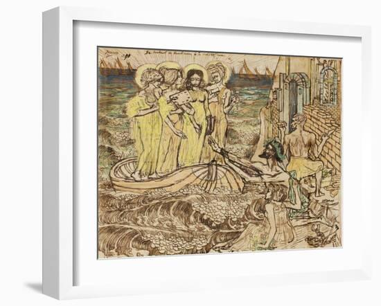 The Arrival of the Muses of Art at Architecture, 1890-Jan Theodore Toorop-Framed Giclee Print