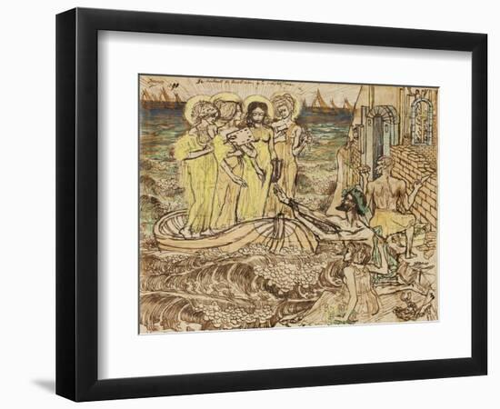 The Arrival of the Muses of Art at Architecture, 1890-Jan Theodore Toorop-Framed Giclee Print