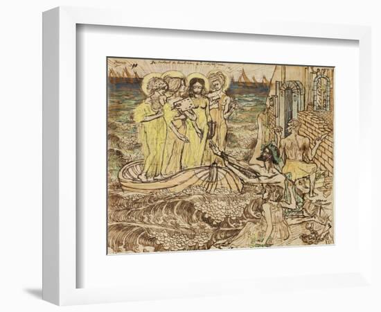 The Arrival of the Muses of Art at Architecture, 1890-Jan Theodore Toorop-Framed Giclee Print