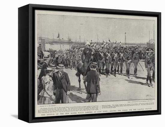 The Arrival of the New South Wales Lancers at Cape Town, Leaving the Wharf for the Railway Station-Frederic De Haenen-Framed Stretched Canvas