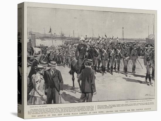 The Arrival of the New South Wales Lancers at Cape Town, Leaving the Wharf for the Railway Station-Frederic De Haenen-Stretched Canvas