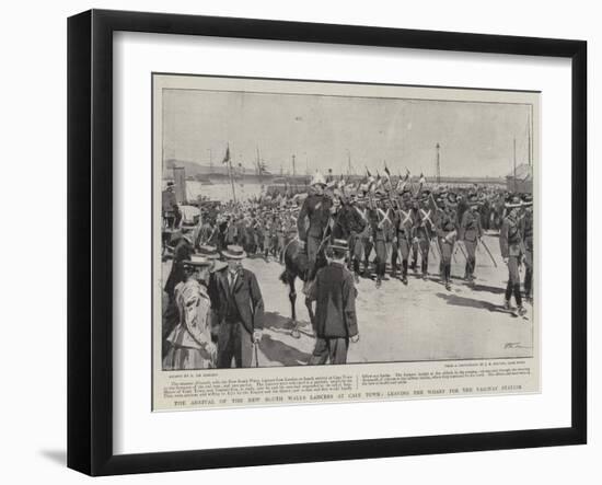 The Arrival of the New South Wales Lancers at Cape Town, Leaving the Wharf for the Railway Station-Frederic De Haenen-Framed Giclee Print