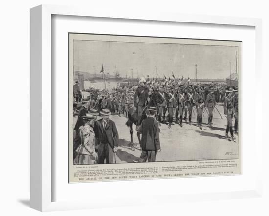 The Arrival of the New South Wales Lancers at Cape Town, Leaving the Wharf for the Railway Station-Frederic De Haenen-Framed Giclee Print