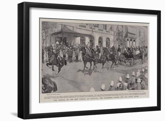 The Arrival of the New Viceroy at Calcutta, the Procession Passing the Old Court House-Frank Craig-Framed Giclee Print