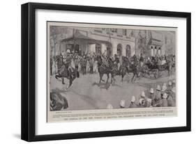 The Arrival of the New Viceroy at Calcutta, the Procession Passing the Old Court House-Frank Craig-Framed Giclee Print