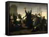 The Arrival of the Pilgrim Fathers, 1863-Antonio Gisbert-Framed Stretched Canvas