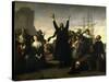 The Arrival of the Pilgrim Fathers, 1863-Antonio Gisbert-Stretched Canvas