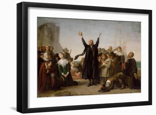 The Arrival of the Pilgrim Fathers, circa 1864-Antonio Gisbert-Framed Giclee Print