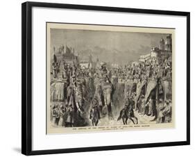 The Arrival of the Prince of Wales at Agra, the Chiefs Saluting-Henry William Brewer-Framed Giclee Print