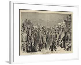 The Arrival of the Prince of Wales at Agra, the Chiefs Saluting-Henry William Brewer-Framed Giclee Print