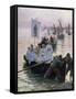 The Arrival of the Procession of St. Anne from Fouesnant to Concarneau, 1887-Alfred Guillou-Framed Stretched Canvas