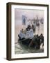 The Arrival of the Procession of St. Anne from Fouesnant to Concarneau, 1887-Alfred Guillou-Framed Giclee Print