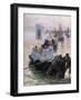 The Arrival of the Procession of St. Anne from Fouesnant to Concarneau, 1887-Alfred Guillou-Framed Giclee Print