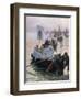 The Arrival of the Procession of St. Anne from Fouesnant to Concarneau, 1887-Alfred Guillou-Framed Giclee Print