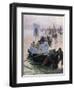 The Arrival of the Procession of St. Anne from Fouesnant to Concarneau, 1887-Alfred Guillou-Framed Giclee Print