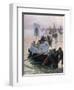 The Arrival of the Procession of St. Anne from Fouesnant to Concarneau, 1887-Alfred Guillou-Framed Giclee Print