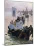 The Arrival of the Procession of St. Anne from Fouesnant to Concarneau, 1887-Alfred Guillou-Mounted Giclee Print