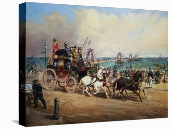 The Arrival of the Royal Mail, Brighton, England-John Charles Maggs-Stretched Canvas