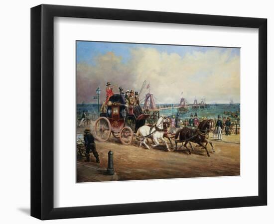 The Arrival of the Royal Mail, Brighton, England-John Charles Maggs-Framed Giclee Print