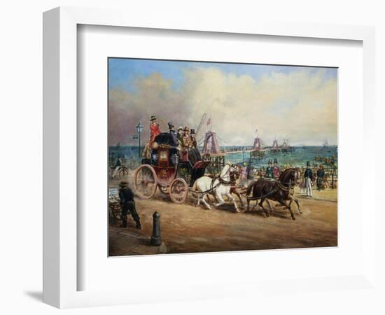 The Arrival of the Royal Mail, Brighton, England-John Charles Maggs-Framed Giclee Print