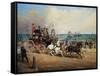 The Arrival of the Royal Mail, Brighton, England-John Charles Maggs-Framed Stretched Canvas