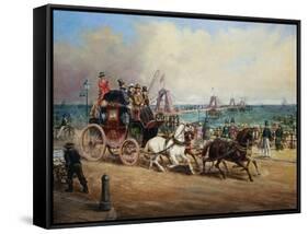 The Arrival of the Royal Mail, Brighton, England-John Charles Maggs-Framed Stretched Canvas