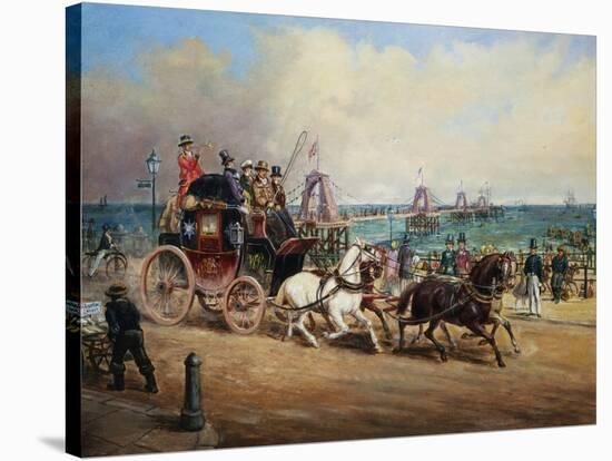 The Arrival of the Royal Mail, Brighton, England-John Charles Maggs-Stretched Canvas