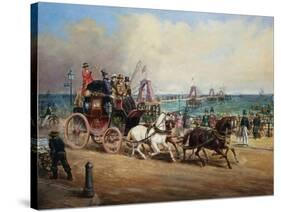 The Arrival of the Royal Mail, Brighton, England-John Charles Maggs-Stretched Canvas