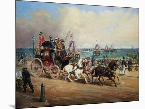The Arrival of the Royal Mail, Brighton, England-John Charles Maggs-Mounted Giclee Print