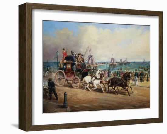 The Arrival of the Royal Mail, Brighton, England-John Charles Maggs-Framed Giclee Print