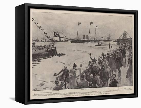 The Arrival of the Royal Yacht in Kingstown Harbour-Frank Craig-Framed Stretched Canvas