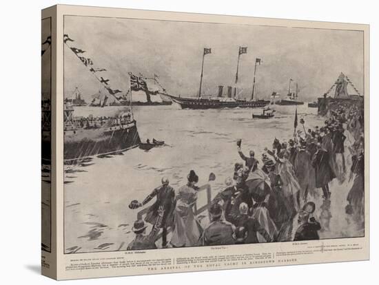 The Arrival of the Royal Yacht in Kingstown Harbour-Frank Craig-Stretched Canvas