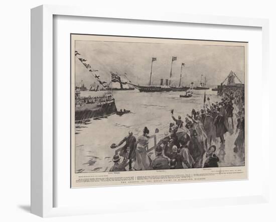 The Arrival of the Royal Yacht in Kingstown Harbour-Frank Craig-Framed Giclee Print