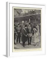 The Arrival of the Shah of Persia at Dover, Miss Foster Presenting a Bouquet-Henry Marriott Paget-Framed Giclee Print