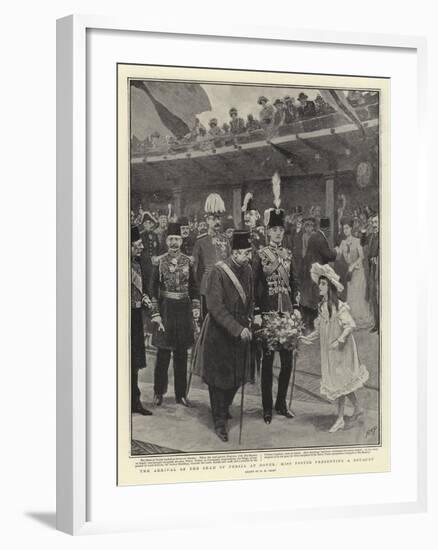 The Arrival of the Shah of Persia at Dover, Miss Foster Presenting a Bouquet-Henry Marriott Paget-Framed Giclee Print